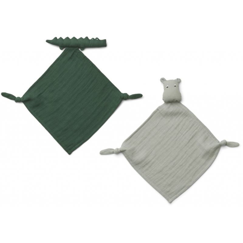 LIEWOOD - Yoko Kuscheltuch Muslin Set Safari Green Mix