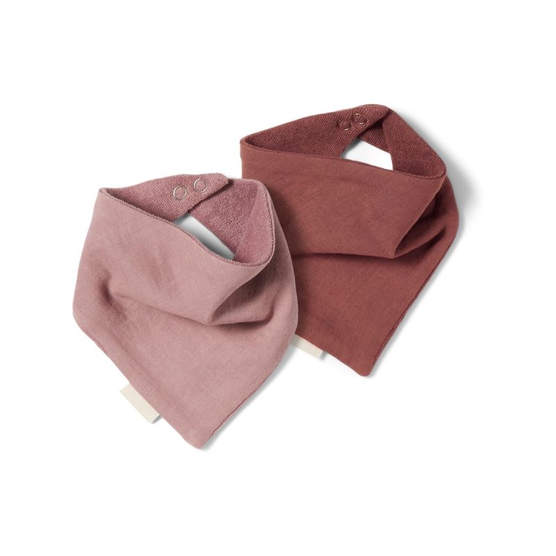 nuuroo - 2er Set Bandana Lätzchen Mahogany/Woodrose