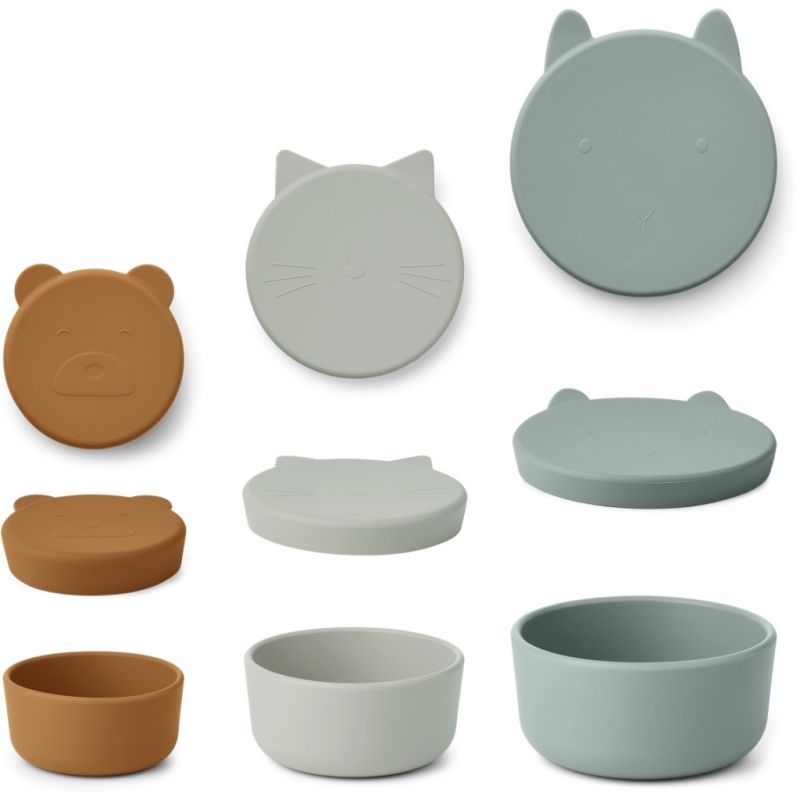 LIEWOOD - Corgan Snack Box 3er Set Peppermint Multi Mix