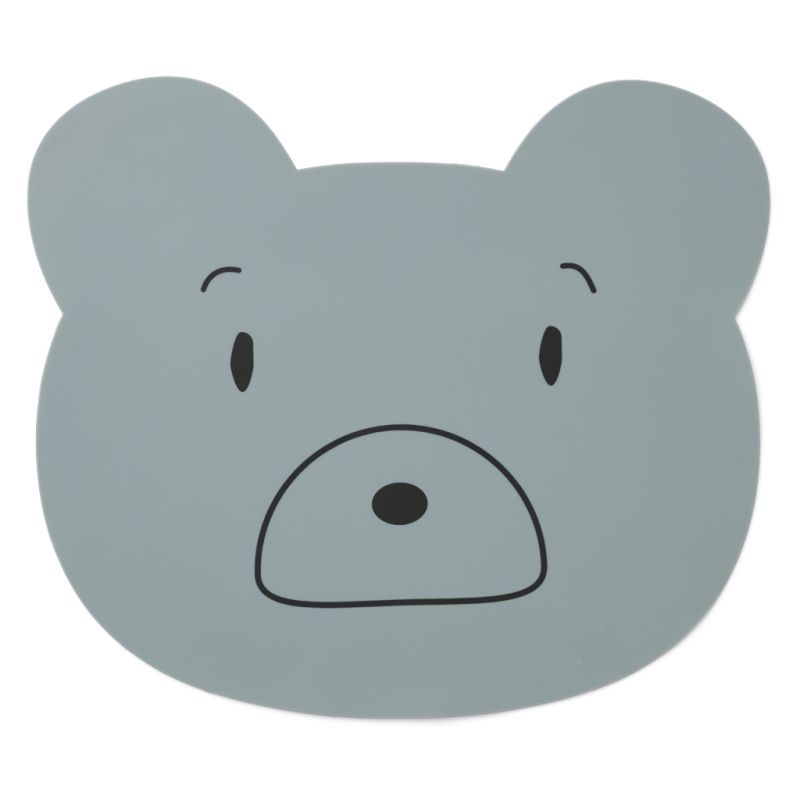 LIEWOOD - Aura Tischset Bear Blue Fog