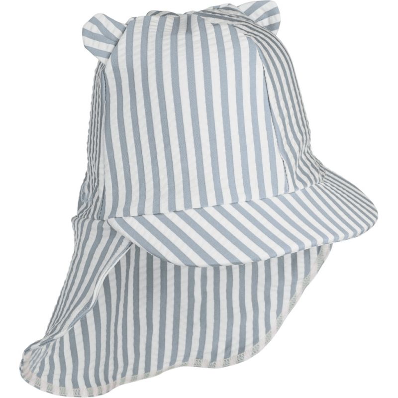 LIEWOOD - Senia UV Bademütze Streifen Sea Blue - White