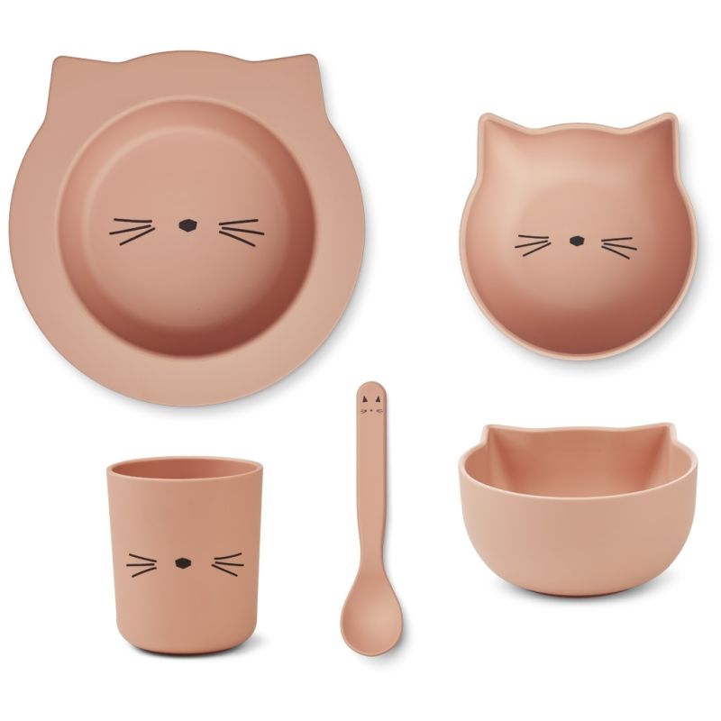 LIEWOOD - Joana Geschirrset 4tlg Cat Rose Blush
