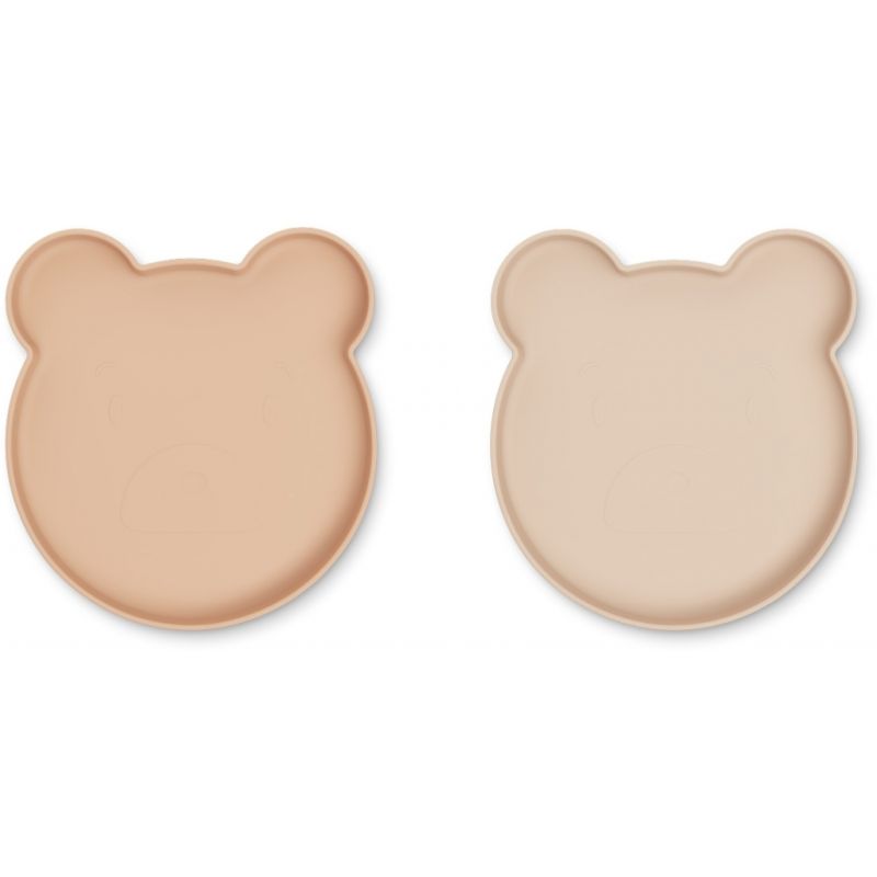 LIEWOOD - Silikon Teller Set Marty Bear Rose