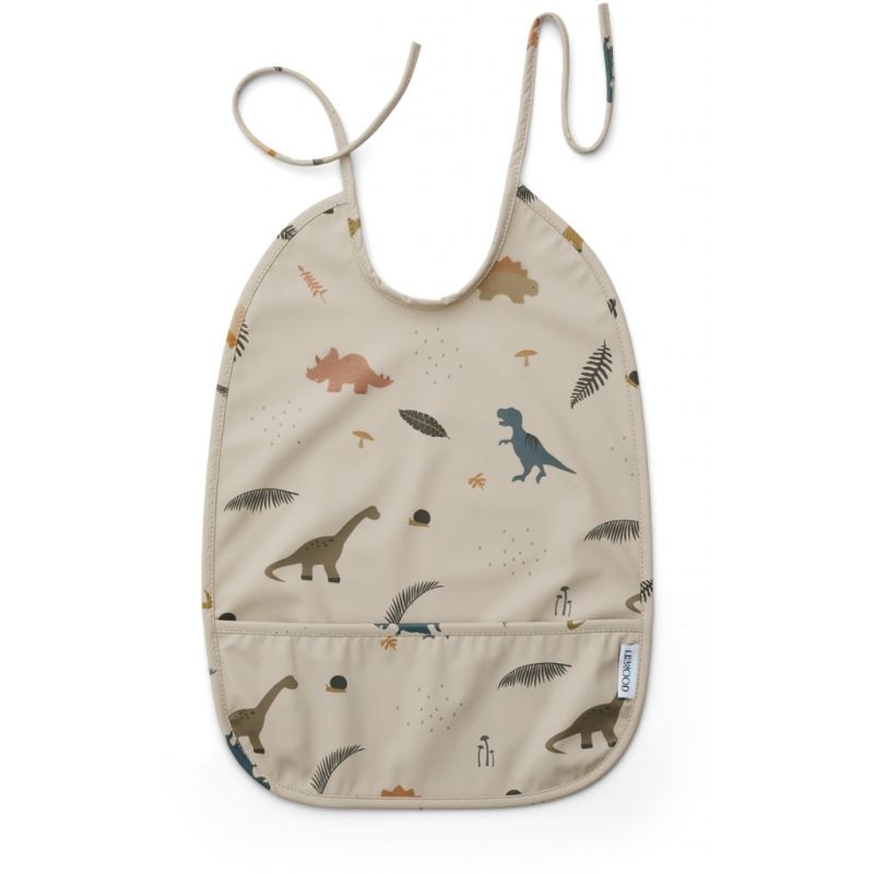 LIEWOOD - Lai Lätzchen Dino Dark Sandy Mix