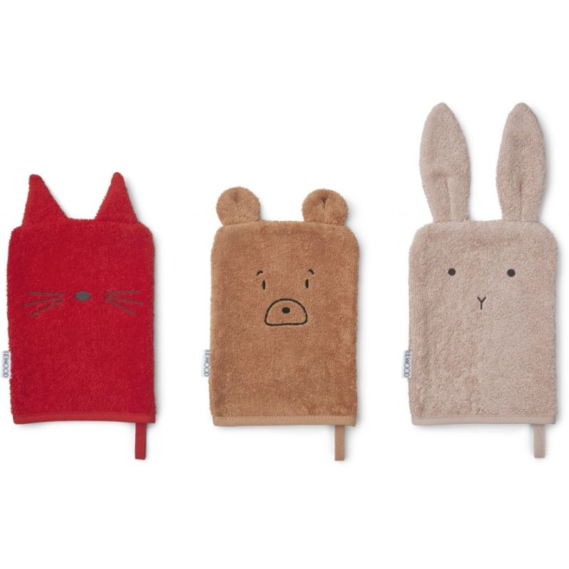 LIEWOOD - Sylvester Waschlappen Set Apple Red Multi