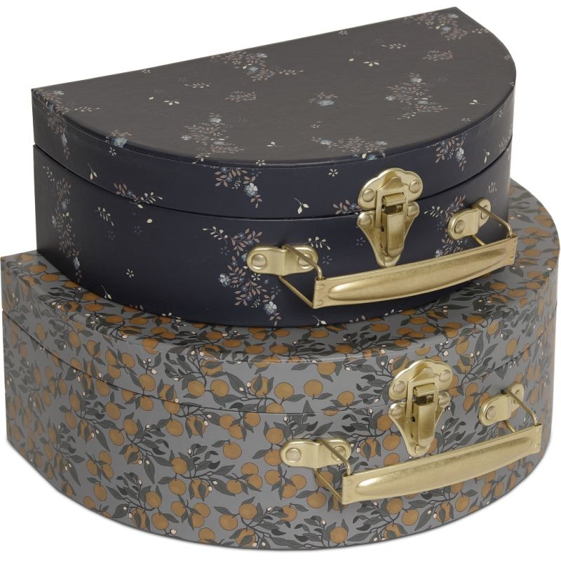 Konges Sløjd - Kofferset Rund Orangeberry Blue / Nostalgie Blue