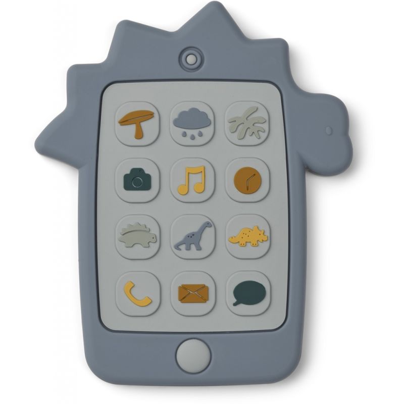 LIEWOOD - Kau- Greifling Thomas Mobile Phone Dino Blue Wave