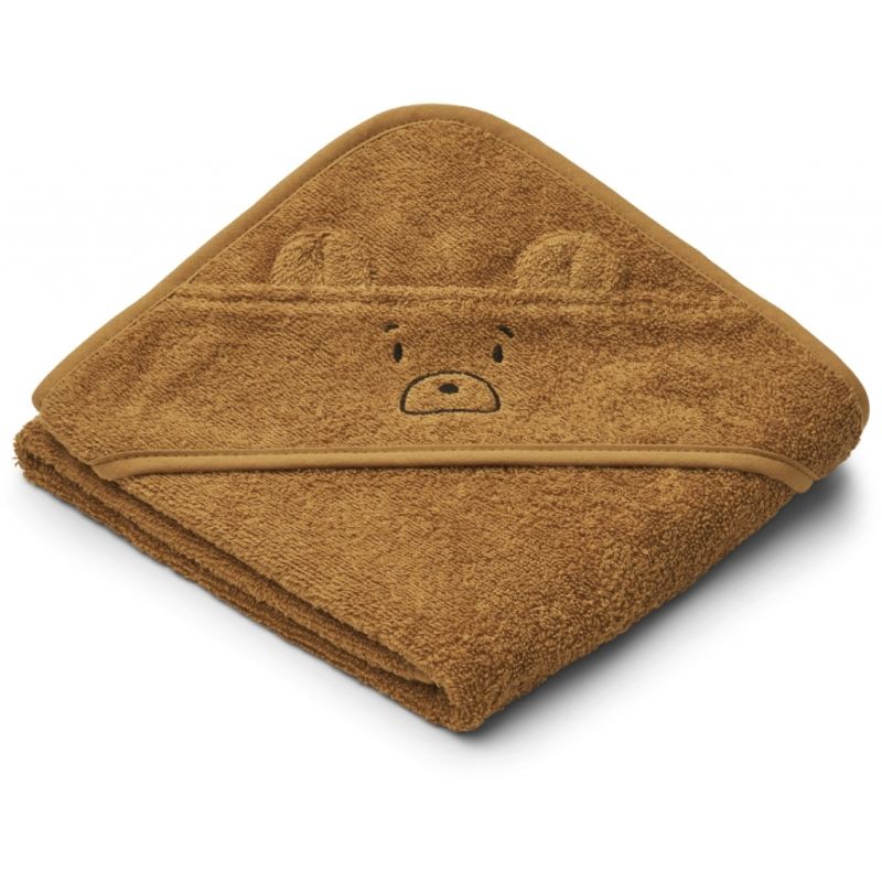 LIEWOOD - Albert Kapuzen Badetuch Bear Caramel (Grösse Baby)