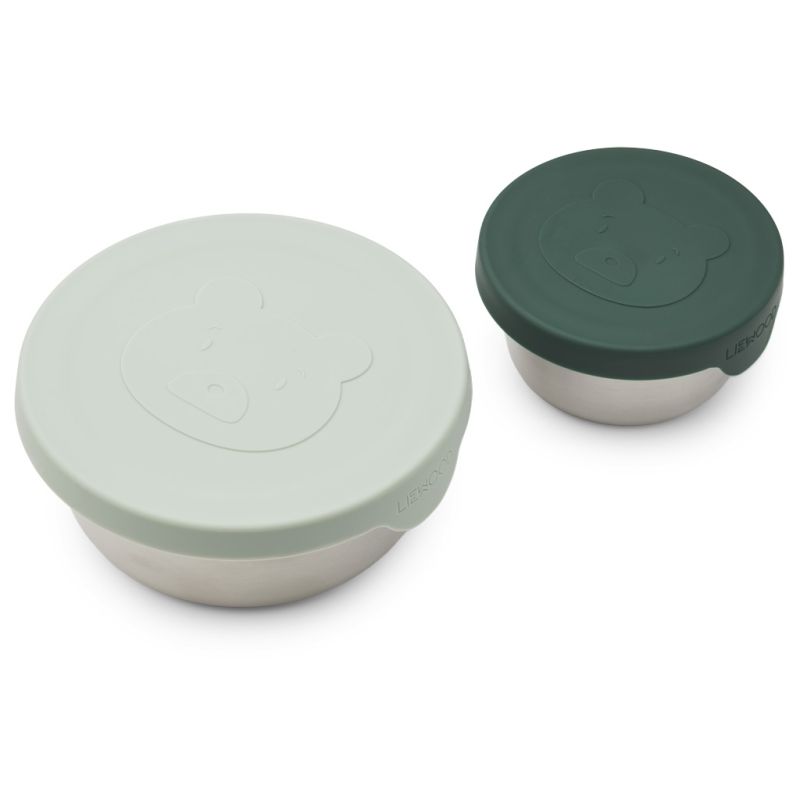 LIEWOOD - Fiby Snackbox Set Bear Mint - Garden Green