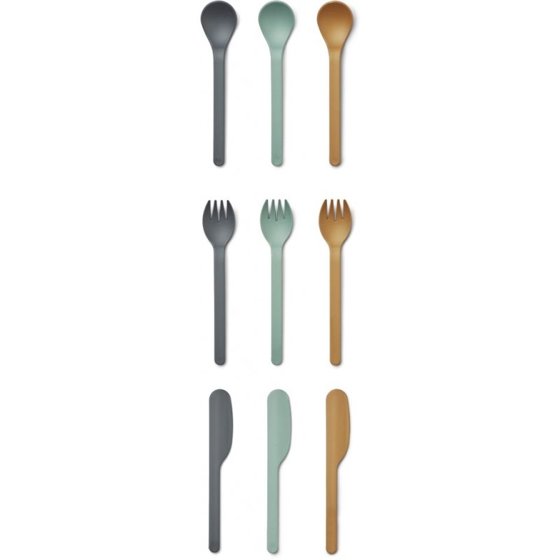 LIEWOOD - Ryan Besteckset Whale Blue Mix