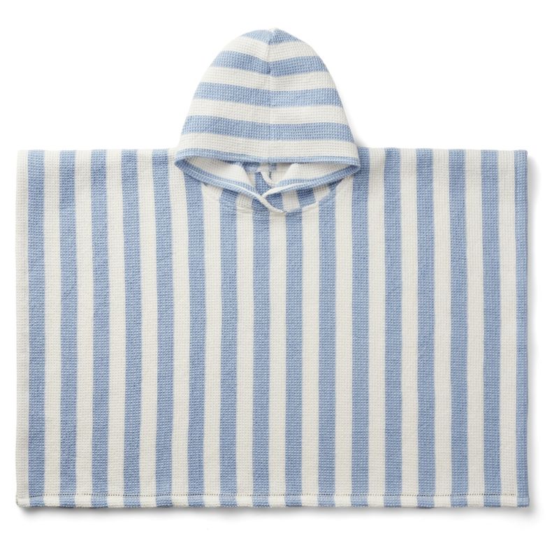 LIEWOOD - Paco Poncho Waffelstoff Sky Blue / Creme
