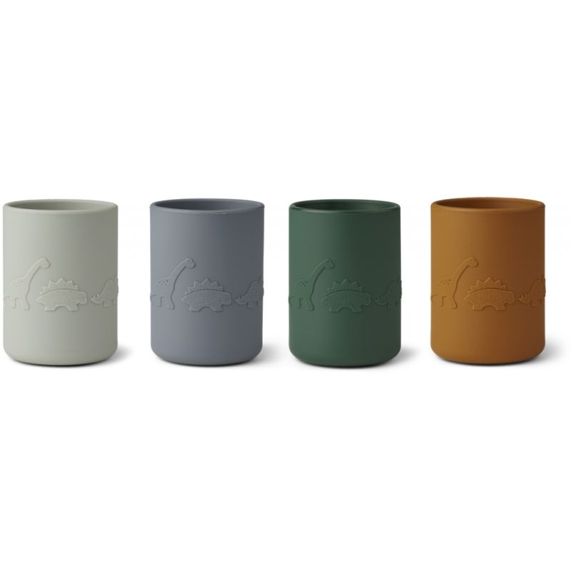 LIEWOOD - Ethan Becher 4er Set Dino Blue Mix