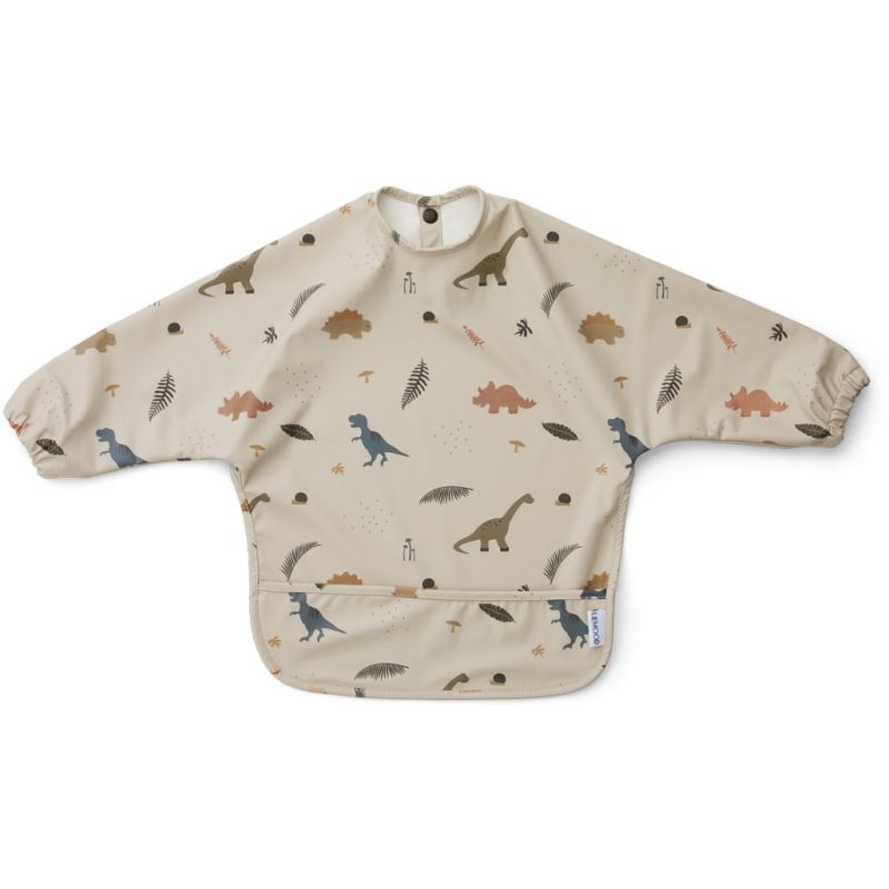 LIEWOOD - Merle Lätzchen Langarm Dino Dark Sandy Mix