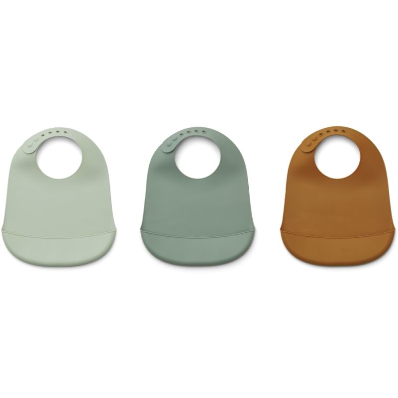 LIEWOOD - Maru 3er Set Silikonlätzchen Peppermint Mix