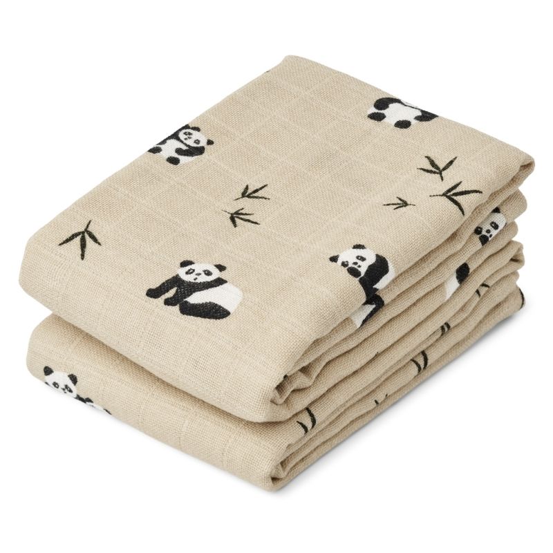 LIEWOOD - Muslin Set Lewis Panda Sea Shell