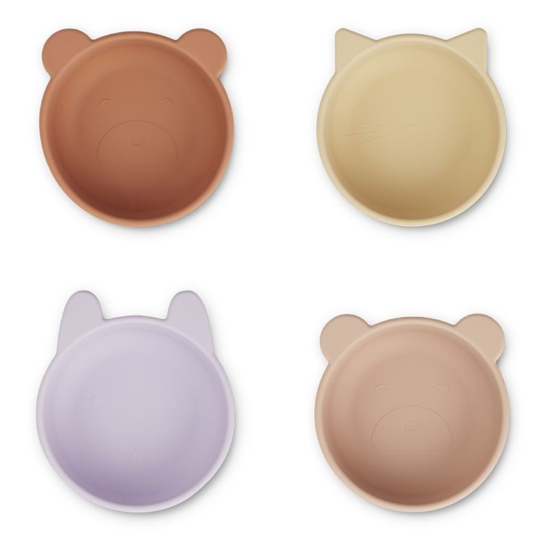 LIEWOOD - Silikon Schalen Set Iggy Light Lavener Multi Mix