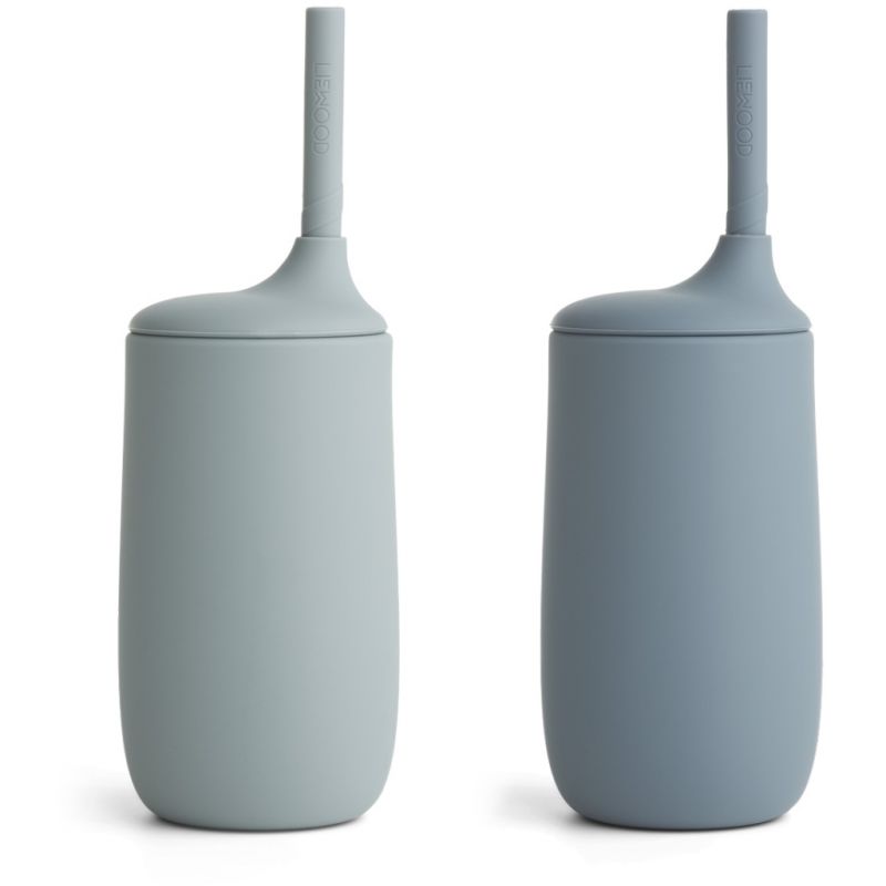 LIEWOOD - Dylan Strohhalm Becher Set  Blue Mix