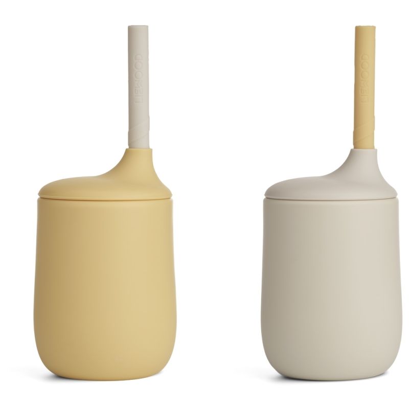 LIEWOOD - Ellis Strohhalm Becher Set Jojoba - Sea Shell