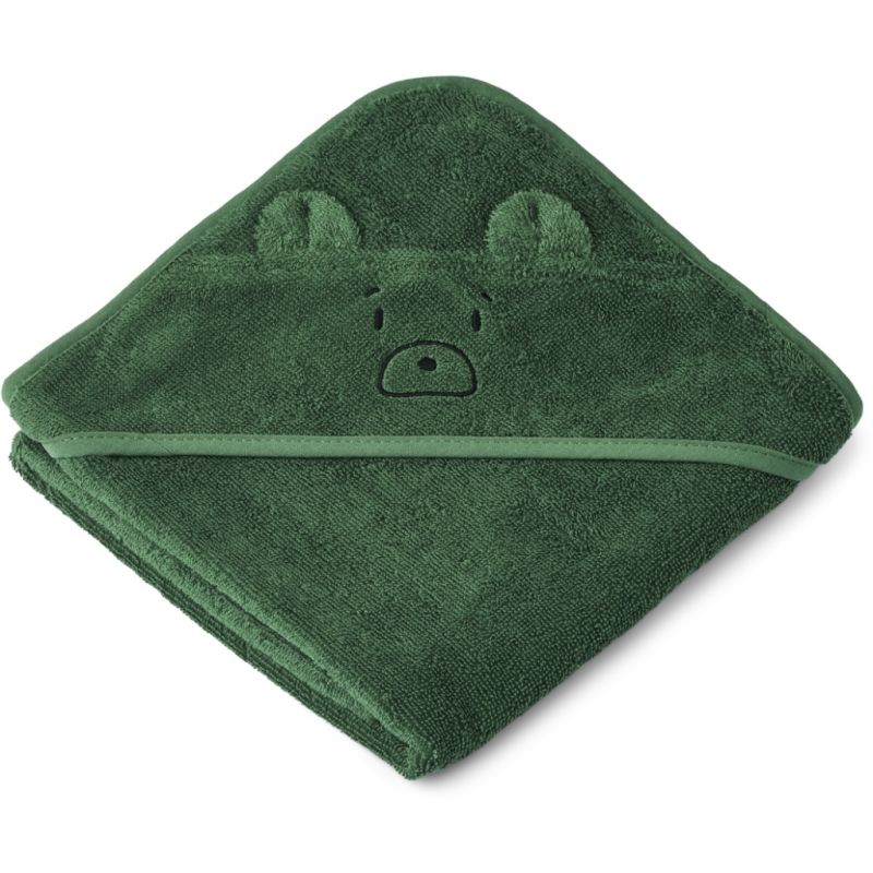 LIEWOOD - Augusta Kapuzen Badetuch Bear Eden Dunkelgrün (Grösse Kleinkind)
