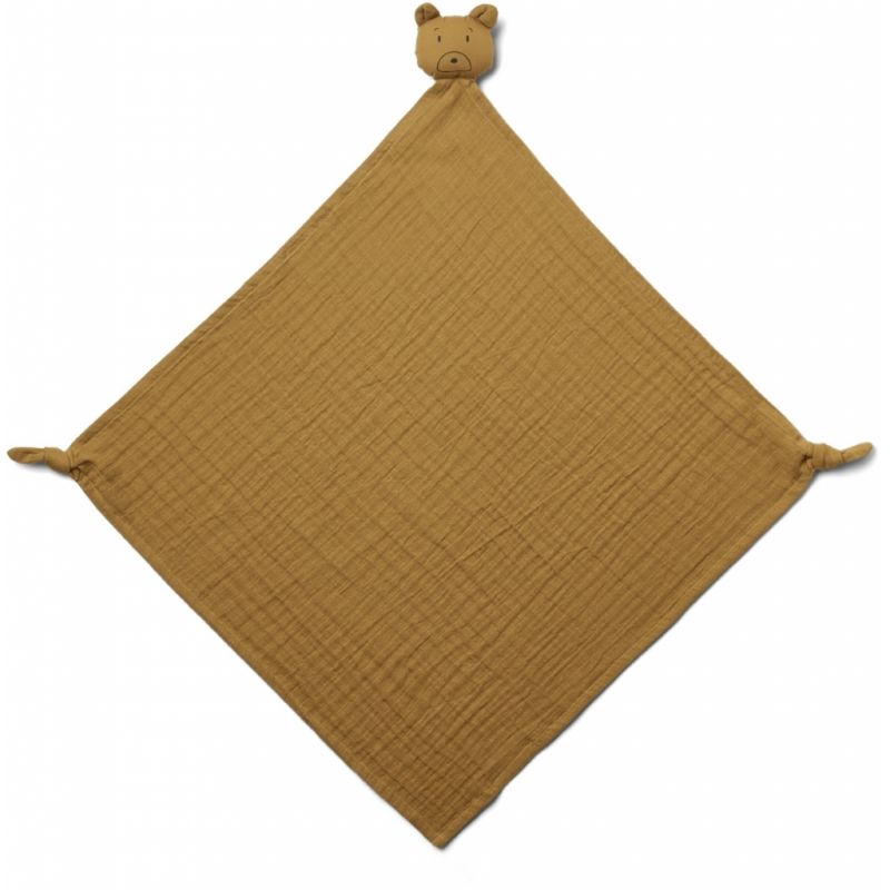 LIEWOOD - Robbie Muslin Kuscheltuch Mr Bear Golden Caramel