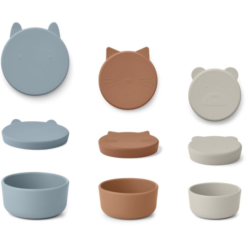 LIEWOOD - Corgan Snack Box 3er Set Blue Multi Mix