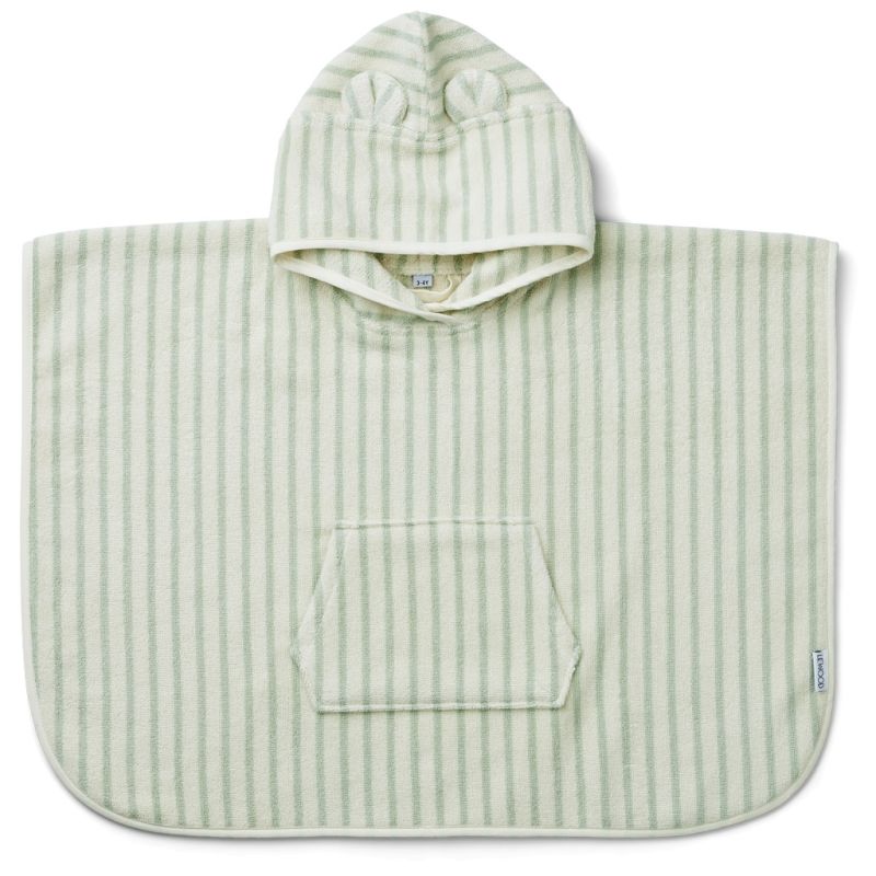 LIEWOOD - Izzy Frottee Poncho Dusty Mint - Creme