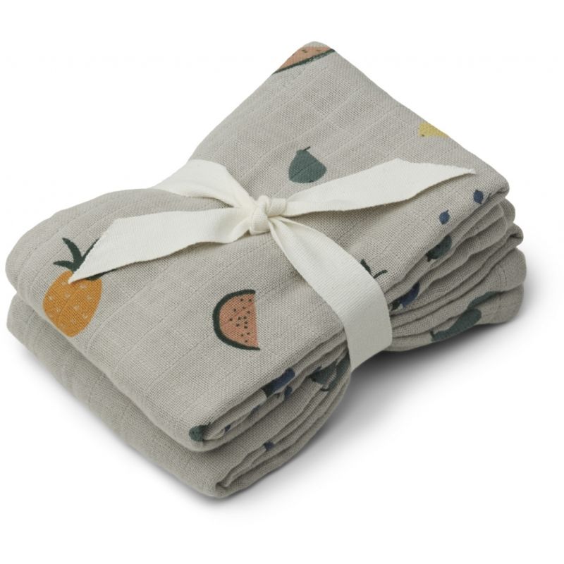 LIEWOOD - Muslin Set Lewis Fruit Dove Blue