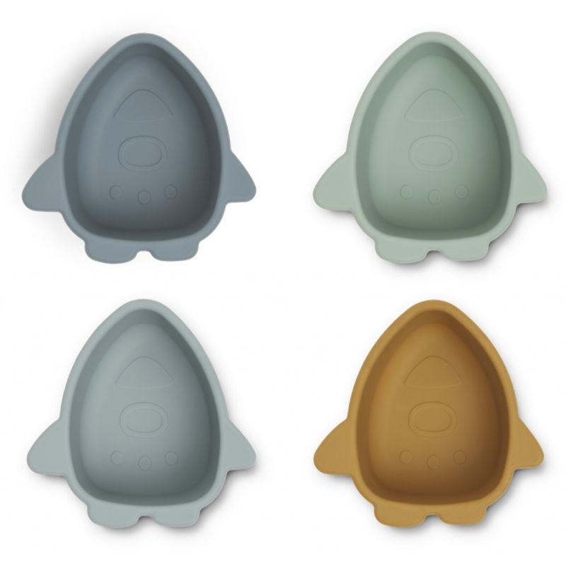 LIEWOOD - Malene Silikon Schalen Set Space Blue Multi