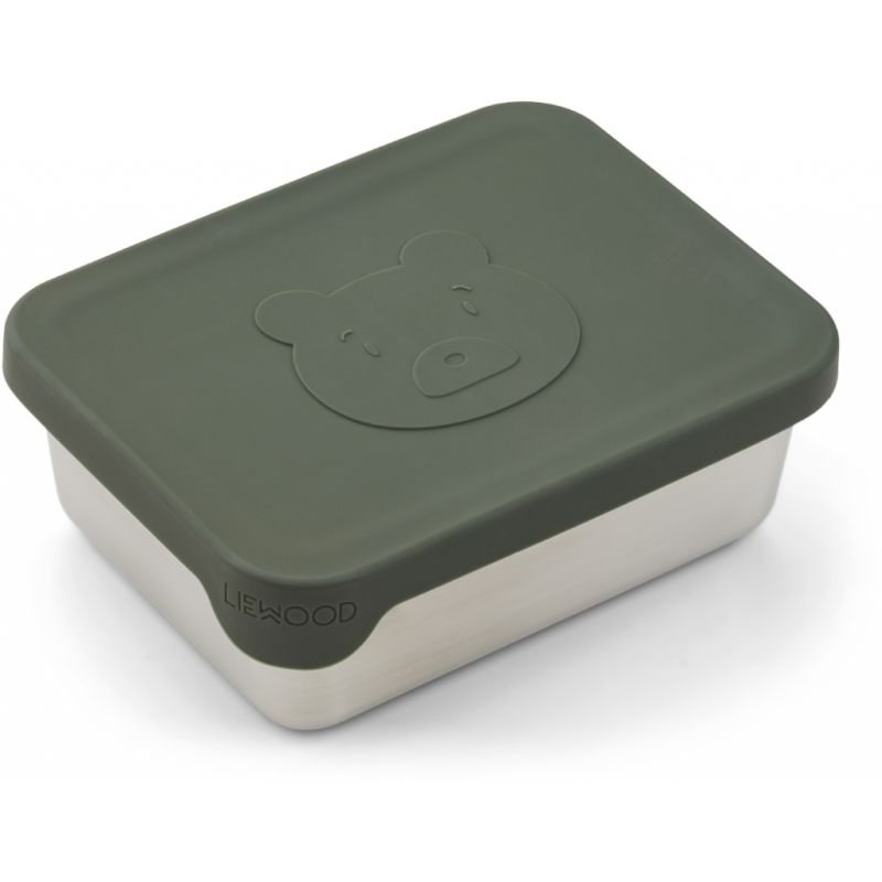 LIEWOOD - Ako Lunchbox Mr Bear Hunter Green
