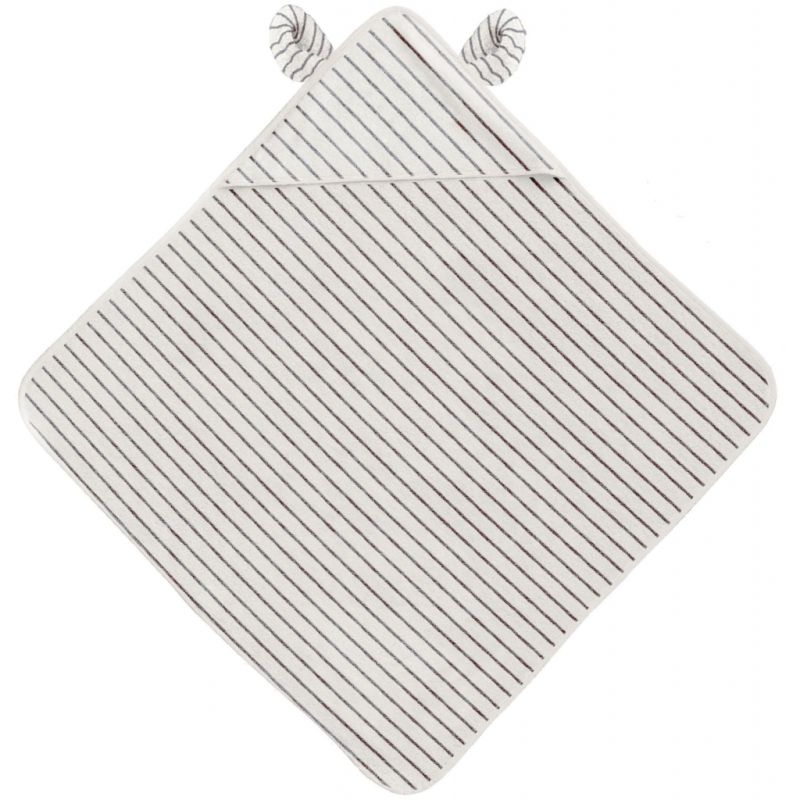 Konges Sløjd - Terry Kapuzenbadetuch Striped Shades of Blue