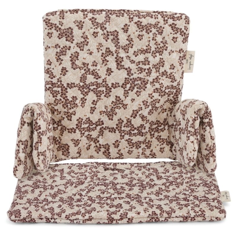 Konges Sløjd - Kissen für Hochstuhl Leaves Dark Red