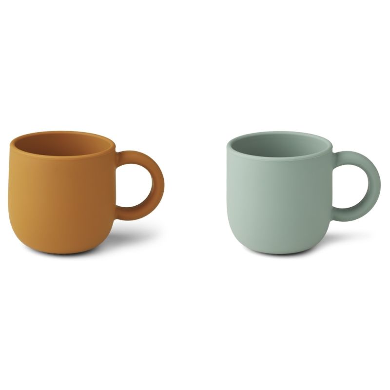 LIEWOOD - Merce 2er Set Trinktassen Mustard / Peppermint