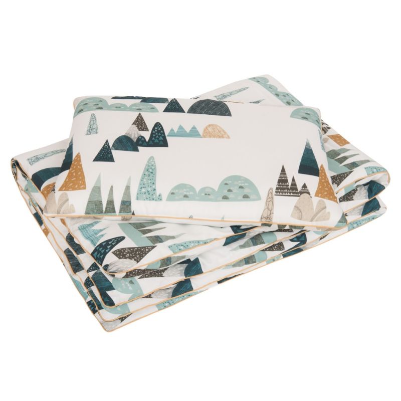 Samiboo - XL Bettset gefüttert 180 x 150cm Blue Hills