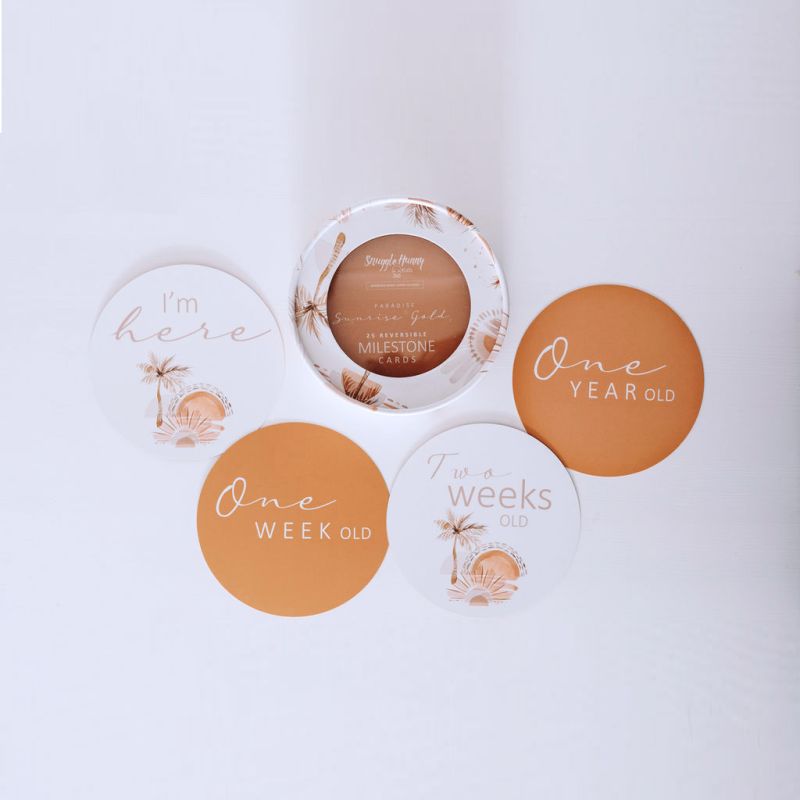 Snuggle Hunny - Meilenstein Karten Paradise & Gold