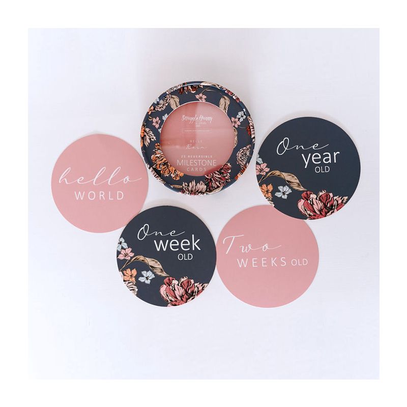 Snuggle Hunny - Meilenstein Karten Belle & Rose Gold