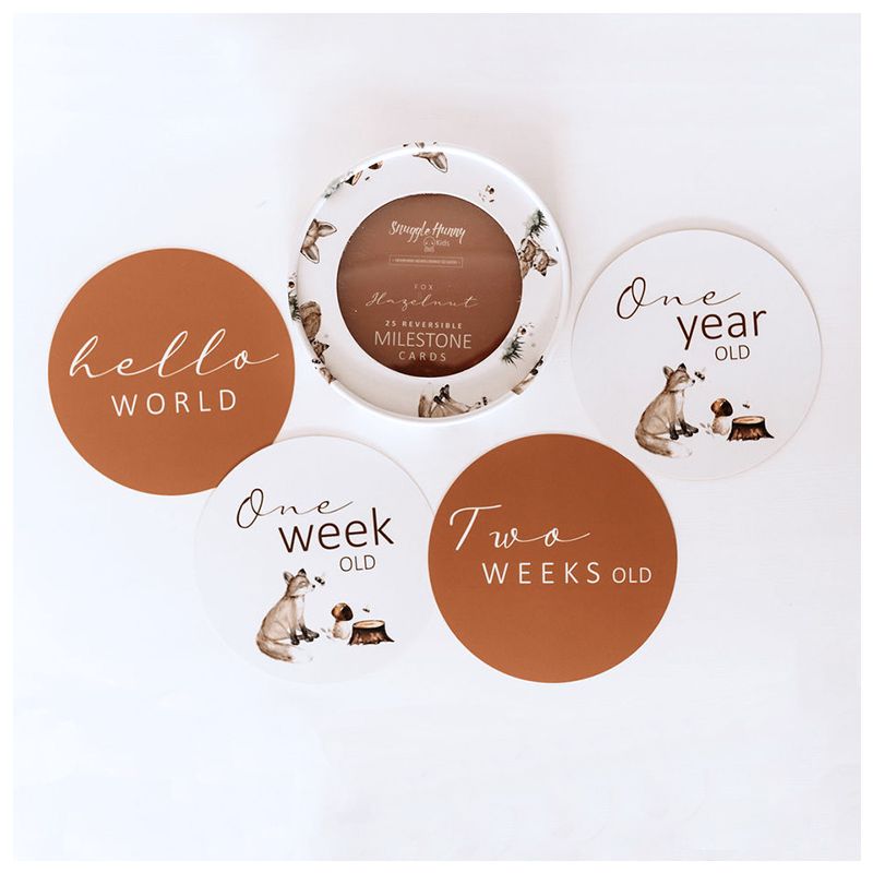 Snuggle Hunny - Meilenstein Karten Fox & Hazelut