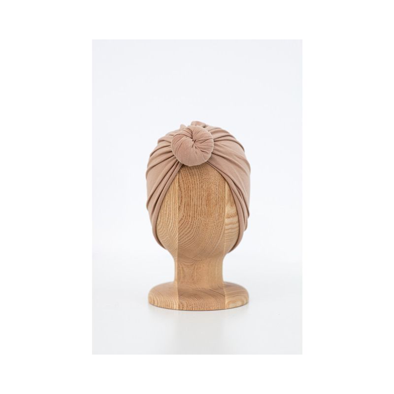 Looks by Luks -  Turban Organic Caffe Latte runder Bun