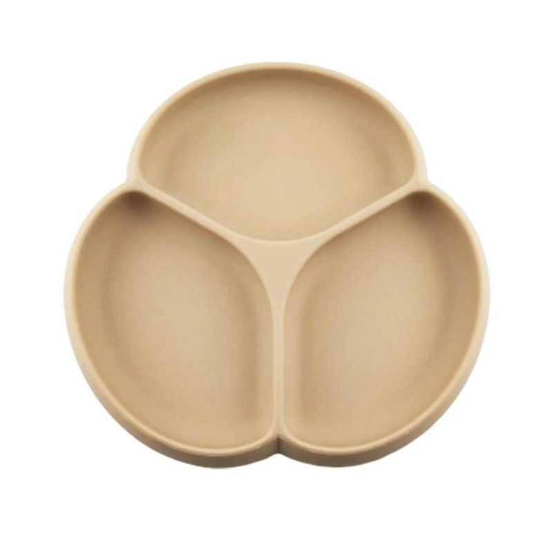 Glitter & Spice - Silikon Saugnapf Teller Kleeblatt Nude