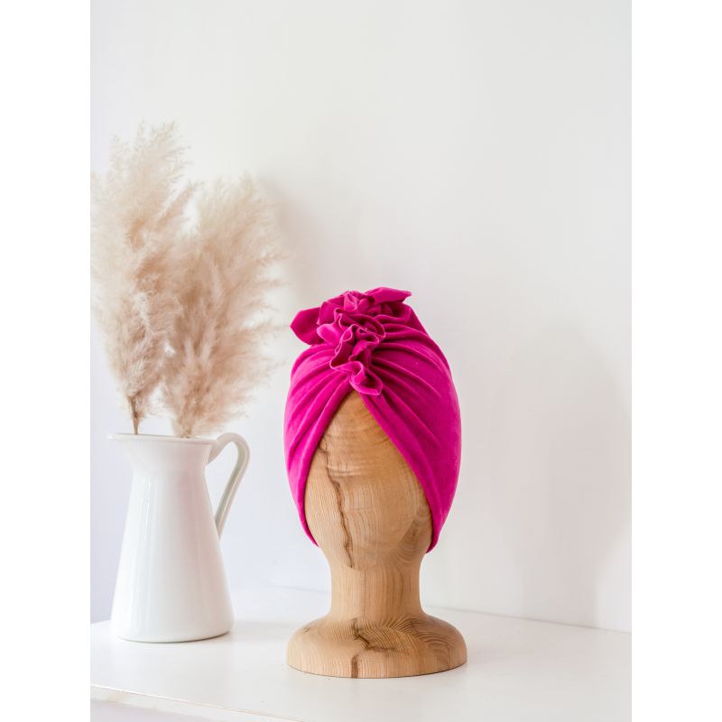 Looks by Luks -  Turban Samt Fuchsia
