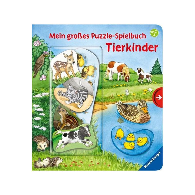Ravensburger - Mein großes Puzzle-Spielbuch: Tierkinder