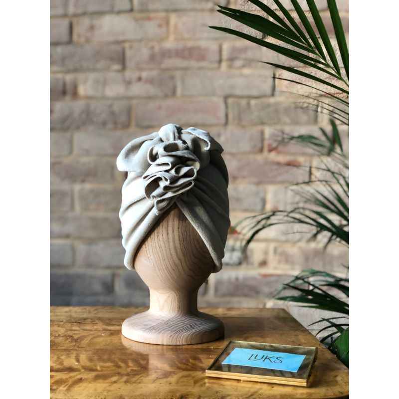 Looks by Luks -  Turban Samt Pigeon Grey