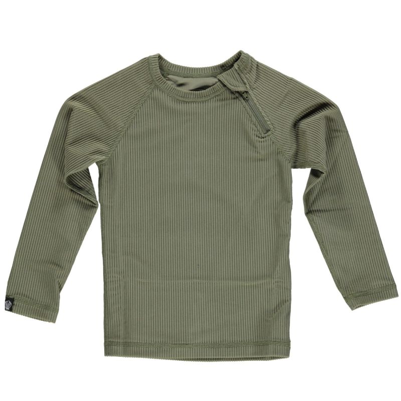 Beach & Bandits - UV Badeshirt Ribbed Palm Olive