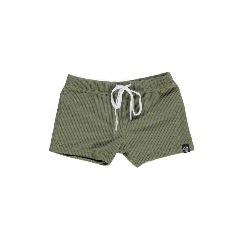 Beach & Bandits - UV Badeshorts Ribbed Palm Olive