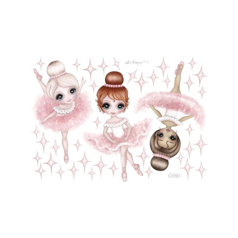 Isla Dream Prints - Wandsticker 3 Ballerinas A2