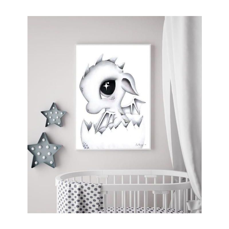 Isla Dream Prints - Poster Dex, der Babydrache