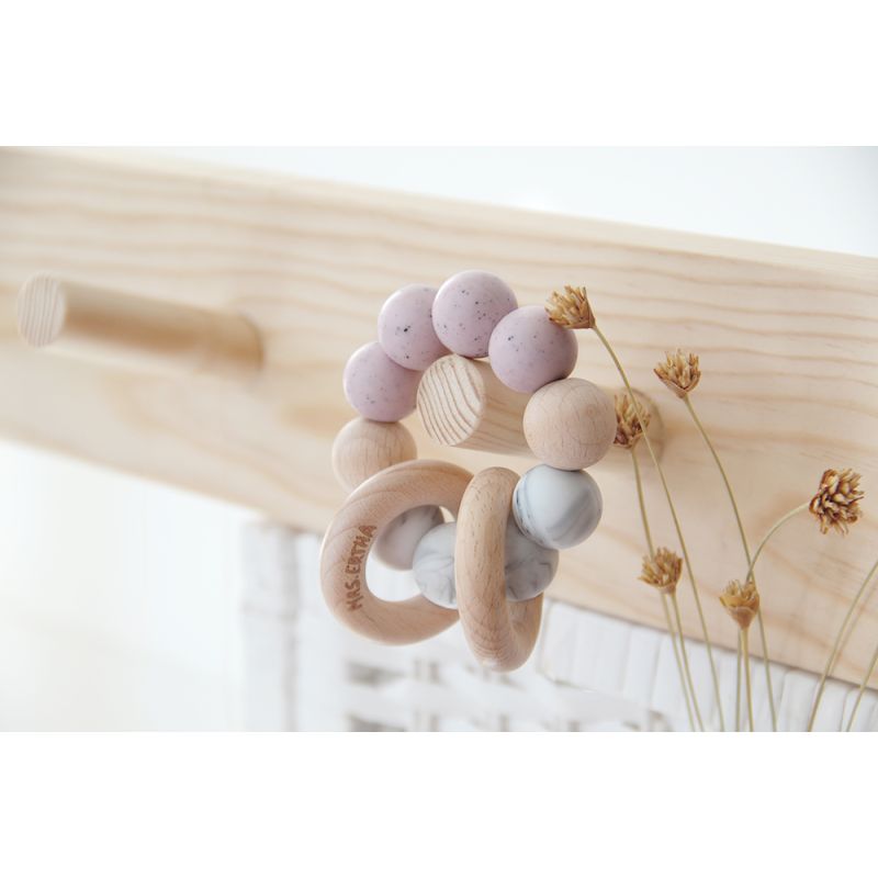 Mrs Ertha - Greifling Marmor und lila Speckle