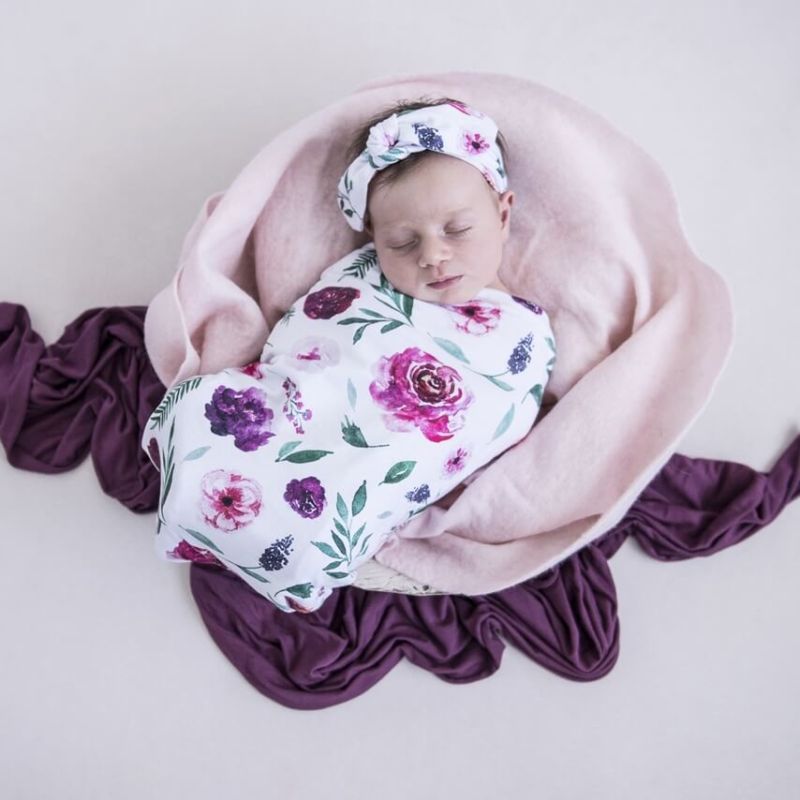 Snuggle Hunny - Peony Bloom Snuggle Puck- Sack mit Stirnband