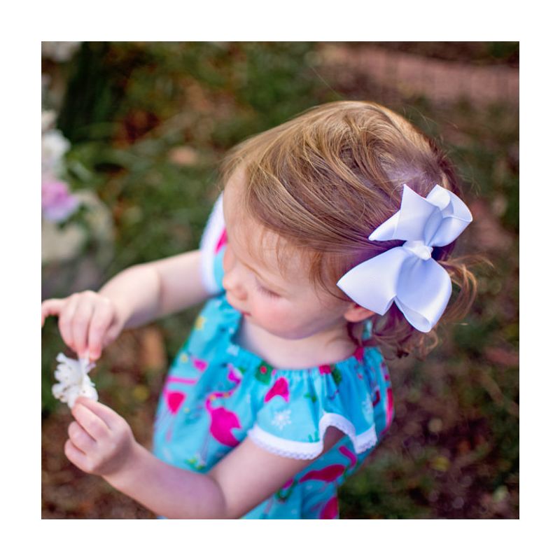 Snuggle Hunny - Satin Haarclip Mäschchen white medium