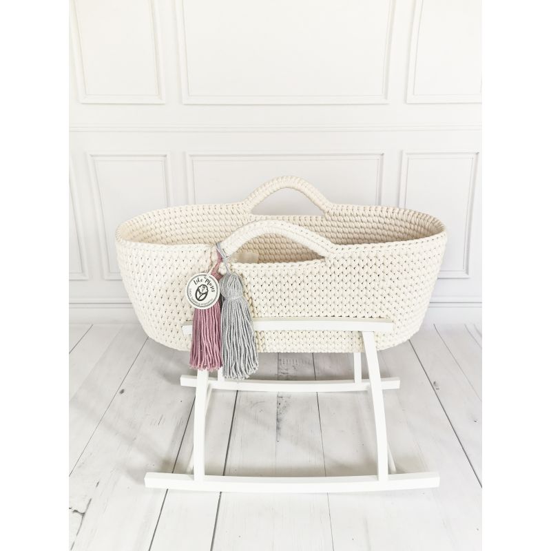 Like Moses - Moseskorb Cream White mit Kissen und Bettwäsche Stars