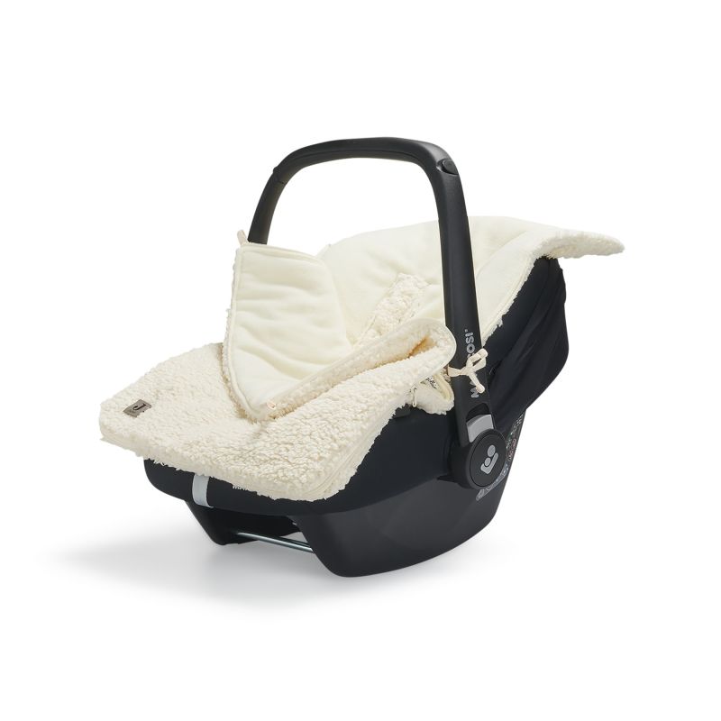 Jollein - Autoschale Fusssack Teddy Cream White